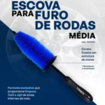 Escova Limpeza Furo De Rodas Média